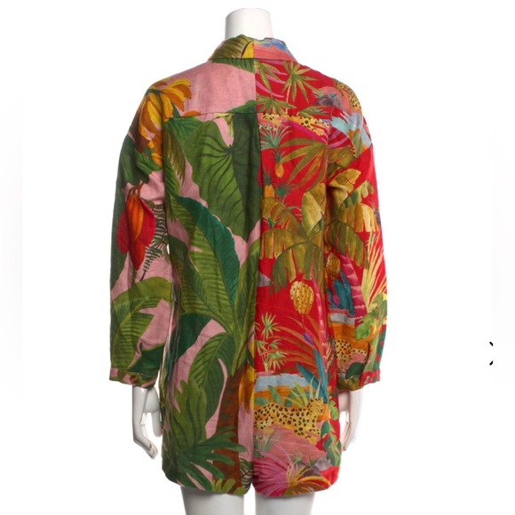 FARM Rio Multicolor Linen Printed Romper - Picture 2 of 6